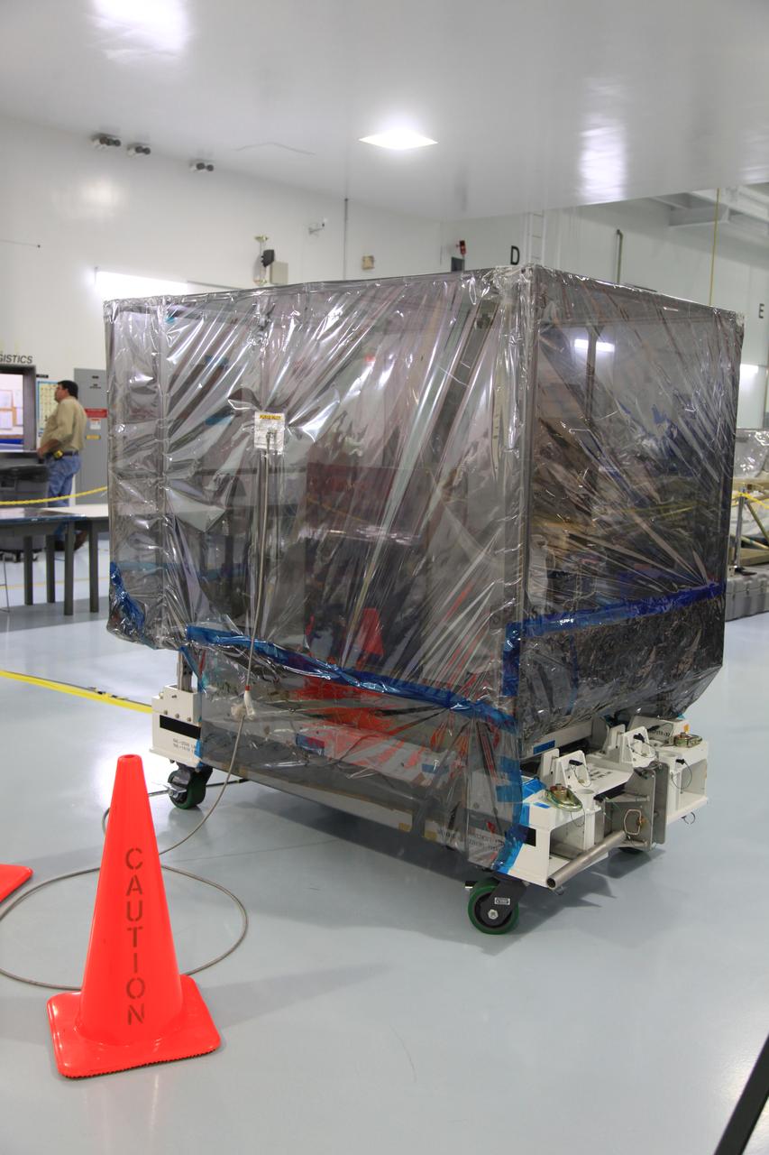 The Space Test Program-Houston 6 (STP-H6) payload is inside the Space Station Processing Facility high bay at NASA’s Kennedy Space Center in Florida on March 19, 2019. It is being prepared for its move to the SpaceX facility where it will be will be stowed in the trunk of the Dragon spacecraft for delivery to the International Space Station on SpaceX’s 17th Commercial Resupply Services mission (CRS-17) for NASA. STP-H6 is an x-ray communication investigation that will be used to perform a space-based demonstration of a new technology for generating beams of modulated x-rays. This technology may be useful for providing efficient communication to deep space probes, or communicating with hypersonic vehicles where plasma sheaths prevent traditional radio communications. CRS-17 is scheduled to launch from Space Launch Complex 40 on Cape Canaveral Air Force Station in late April. 