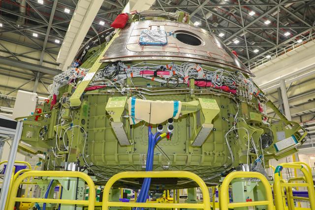 On March 11, Boeing mated the upper and lower domes of its CST-100 Starliner spacecraft slated to fly in the company’s Orbital Flight Test (OFT). The mate was completed at Boeing’s Commercial Crew and Cargo Processing Facility at NASA’s Kennedy Space Center in Florida. Starliner uses an innovative weldless design where the main structure is made of two domes, each spin-formed and machined from a solid piece of aerospace-grade aluminum. The two domes then undergo outfitting with avionics, cooling systems, wire harnesses, fuel and life support lines, and other critical systems before being mated together. This is one of the last major milestones ahead of final processing and closeouts for flight. OFT is Boeing’s uncrewed flight test of Starliner and part of NASA’s Commercial Crew Program, which will return human spaceflight launches into low-Earth orbit from U.S. soil.
