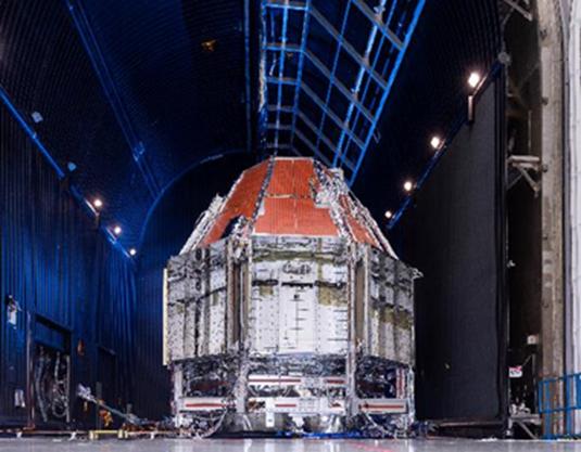 Boeing’s Crew Flight Test CST-100 Starliner prepares for thermal vacuum testing at Boeing’s Space Environment Test Facility in El Segundo, Calif. During this test series, test teams outfitted Starliner with hot plates and radiators and placed in a vacuum chamber that could also be filled with a cryogenic nitrogen shroud. This allowed Boeing teams to simulate the vacuum environment in space as well as the drastic temperature swings Starliner will see as it moves to and from direct sunlight and the Earth’s shadow. This is the Starliner that will be used for Boeing’s Crew Flight Test as part of NASA’s Commercial Crew Program, which is working with Boeing to return human spaceflight launches to the space station from U.S. soil.