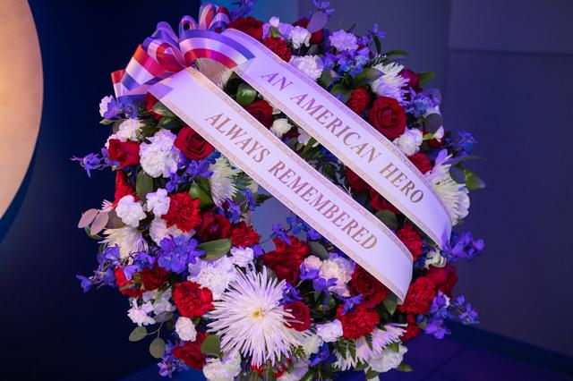 NASA image: Wreath Laying for Astronaut Owen Garriott