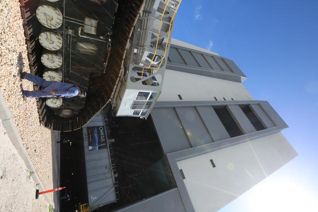 NASA image: Crawler Clears VAB's Highbay 2 for Commercial Partner