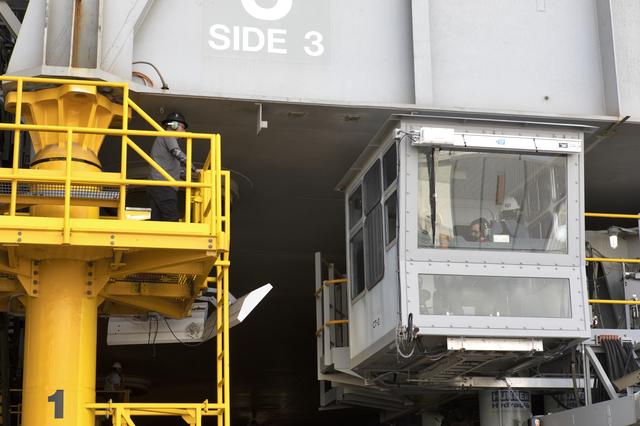 NASA image: Crawler Clears VAB's Highbay 2 for Commercial Partner