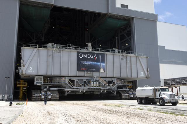 NASA image: Crawler Clears VAB's Highbay 2 for Commercial Partner
