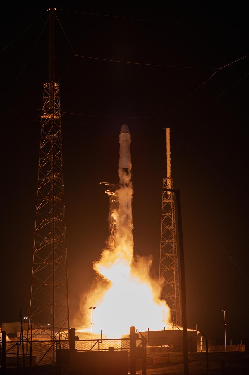 The SpaceX Falcon 9 rocket with the Dragon cargo module lifts off Space Launch Complex 40 on Cape Canaveral Air Force Station in Florida in the early morning May 4, 2019. Liftoff was at 2:48 a.m. EDT. This is SpaceX’s 17th Commercial Resupply Services (CRS-17) mission for NASA to the International Space Station. The Dragon cargo module will deliver about 5,500 pounds of science and research, crew supplies and vehicle hardware to the orbital laboratory and its crew.