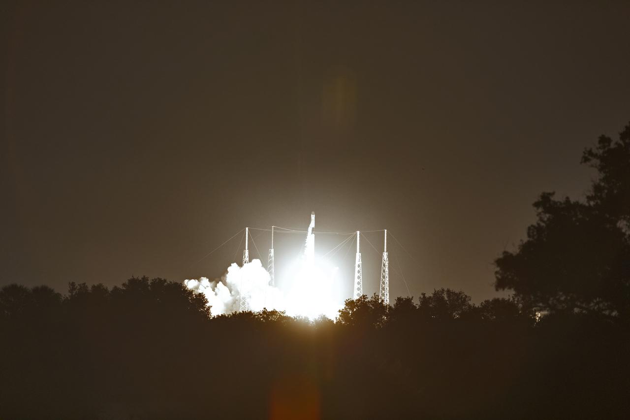 The SpaceX Falcon 9 rocket with the Dragon cargo module lifts off Space Launch Complex 40 on Cape Canaveral Air Force Station in Florida in the early morning May 4, 2019. Liftoff was at 2:48 a.m. EDT. This is SpaceX’s 17th Commercial Resupply Services (CRS-17) mission for NASA to the International Space Station. The Dragon cargo module will deliver about 5,500 pounds of science and research, crew supplies and vehicle hardware to the orbital laboratory and its crew.