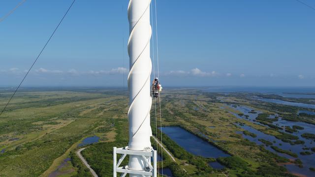 NASA image: Launch Complex 39B Lightning Tower Painting