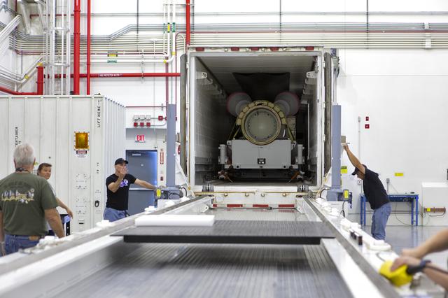NASA image: Artemis-1 Motor Arrival at Kennedy Space Center
