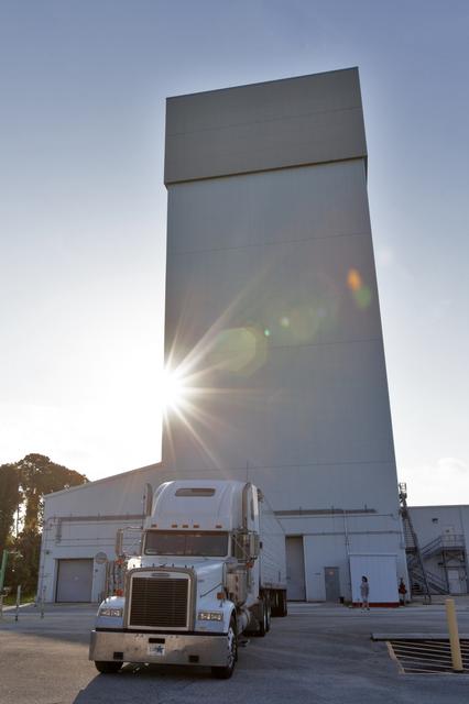 NASA image: Artemis-1 Motor Arrival at Kennedy Space Center