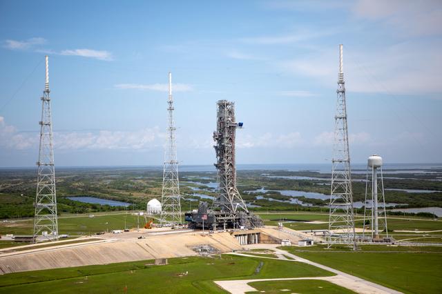 NASA image: Aerial Photos - Mobile Launcher on Pad 39B