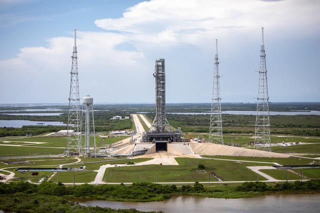 NASA image: Aerial Photos - Mobile Launcher on Pad 39B