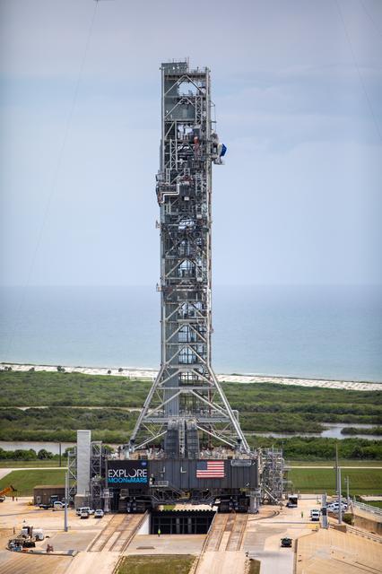 NASA image: Aerial Photos - Mobile Launcher on Pad 39B