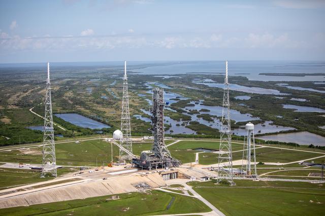 NASA image: Aerial Photos - Mobile Launcher on Pad 39B