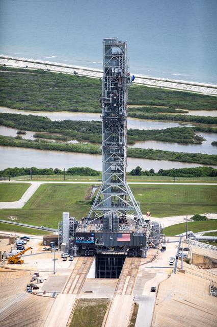 NASA image: Aerial Photos - Mobile Launcher on Pad 39B