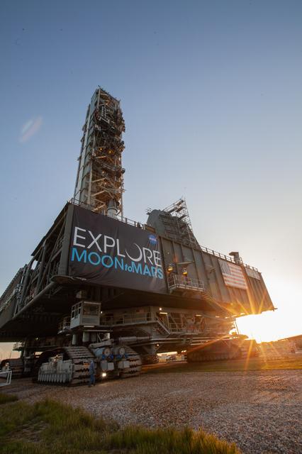 NASA image: Mobile Launcher Move to Pad
