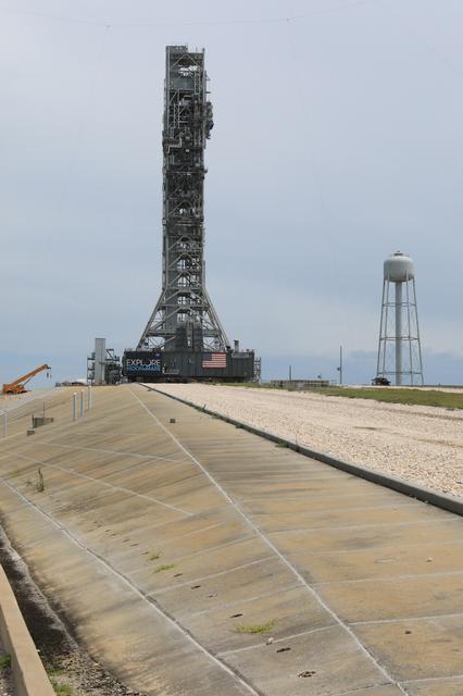 NASA image: Mobile Launcher on Pad Surface