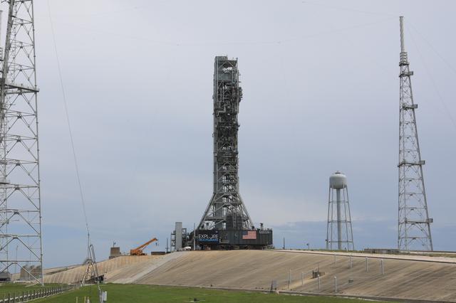 NASA image: Mobile Launcher on Pad Surface