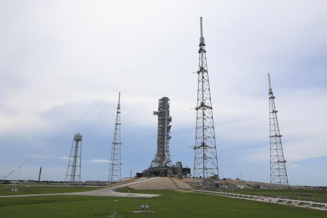 NASA image: Mobile Launcher on Pad Surface