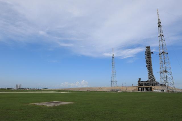 NASA image: Mobile Launcher on Pad Surface