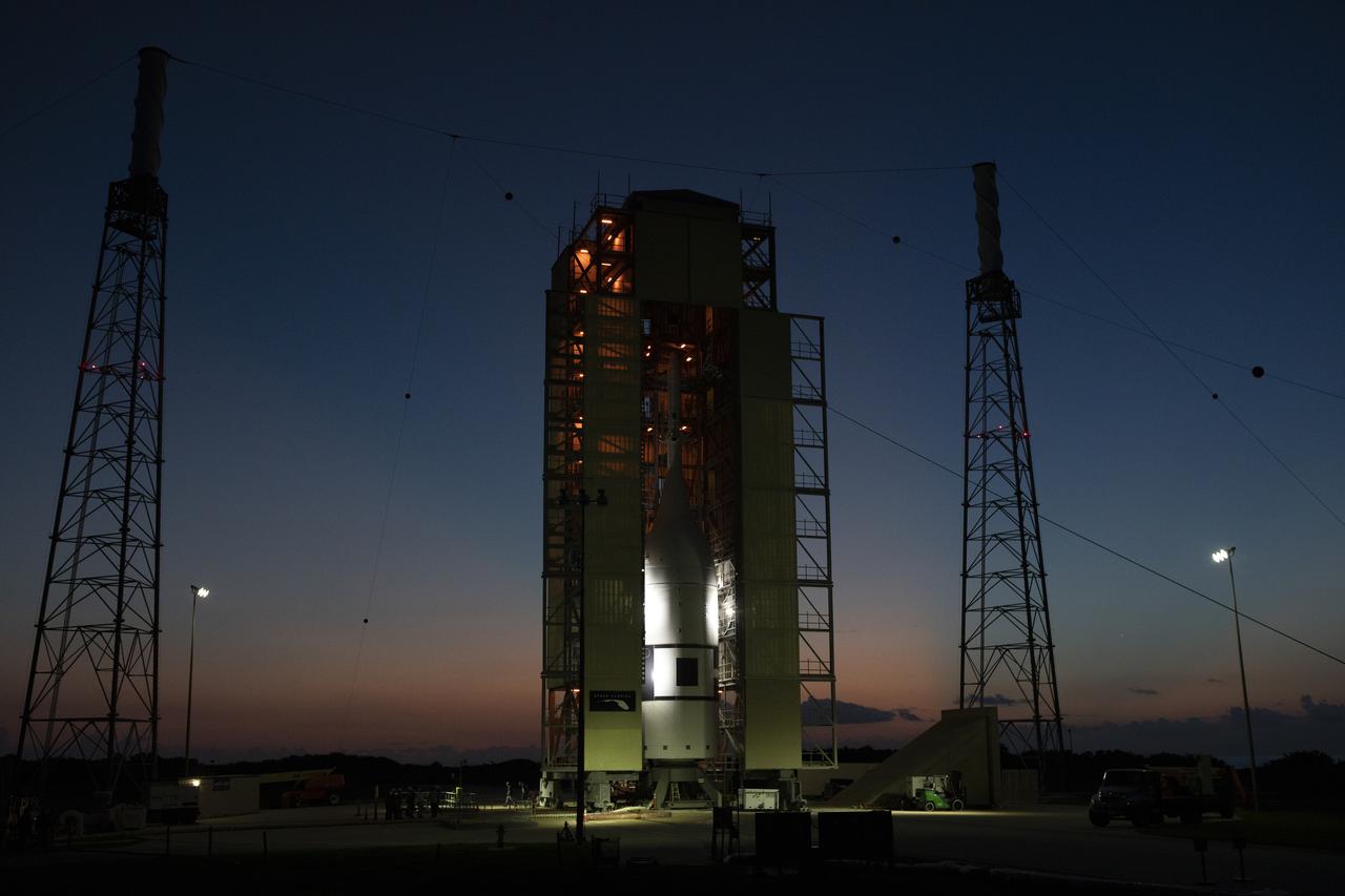 A test version of NASA’s Orion crew module is ready for rollback at Space Launch Complex 46 at Cape Canaveral Air Force Station in Florida. During a Launch Readiness Review on June 28, the team preparing to launch Orion’s Ascent Abort-2 flight test gave a “go” to proceed to launch on Tuesday, July 2.