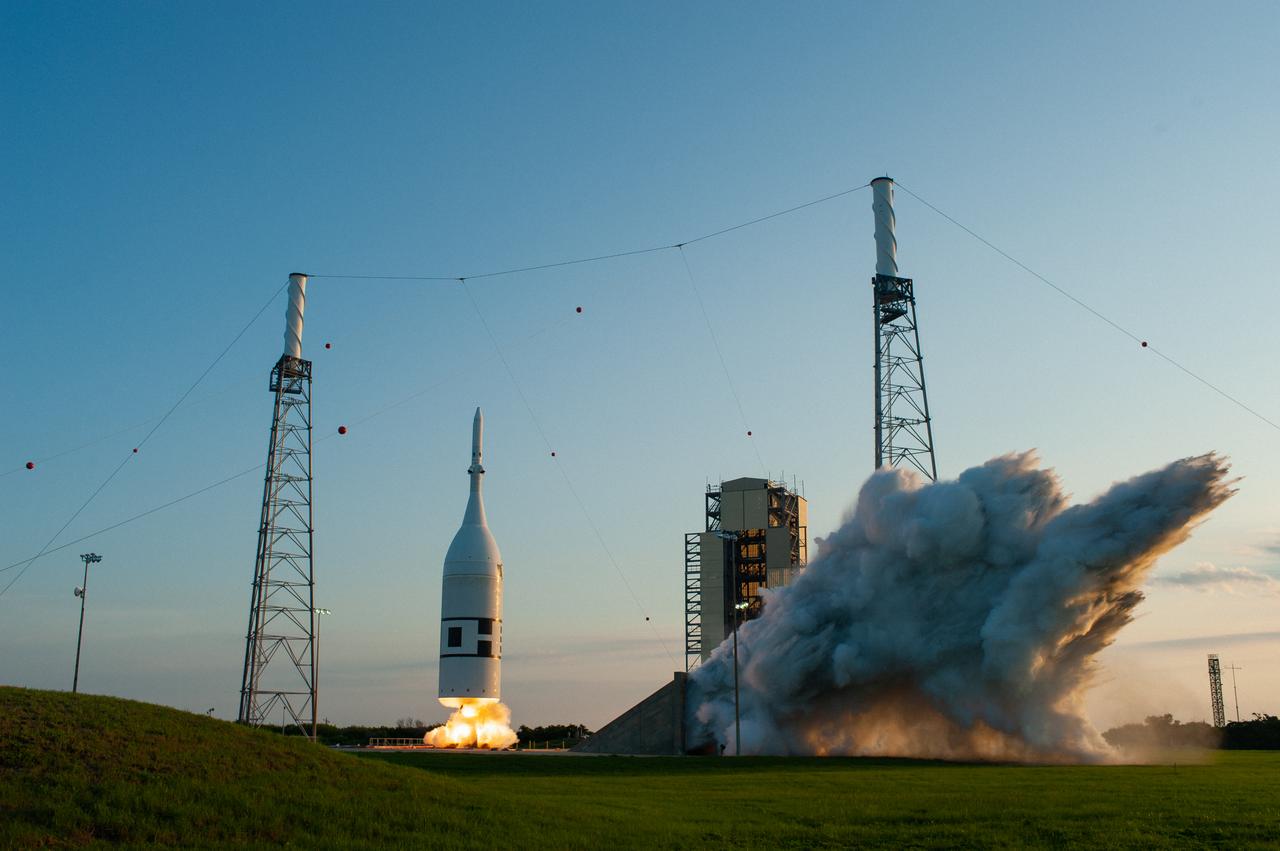 A fully functional Launch Abort System (LAS) with a test version of Orion attached, launches on NASA’s Ascent Abort-2 (AA-2) atop a Northrop Grumman provided booster on July 2, 2019, at 7 a.m. EDT, from Launch Pad 46 at Cape Canaveral Air Force Station in Florida. During AA-2, the booster will send the LAS and Orion to an altitude of 31,000 feet, traveling at Mach 1.15 (more than 1,000 mph). The LAS’ three motors will work together to pull the crew module away from the booster and prepare it for splashdown in the Atlantic Ocean. The flight test will prove that the abort system can pull crew to safety in the unlikely event of an emergency during ascent.