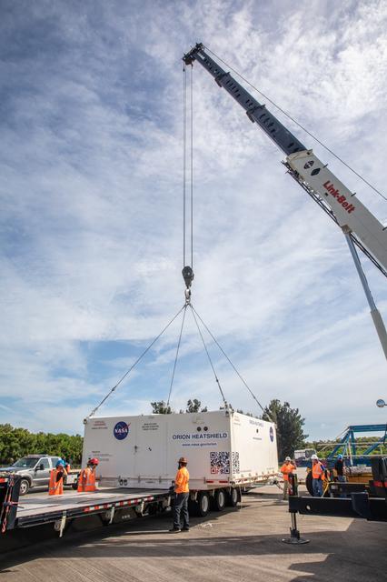 NASA image: Artemis-2 Heat Shield Arrival