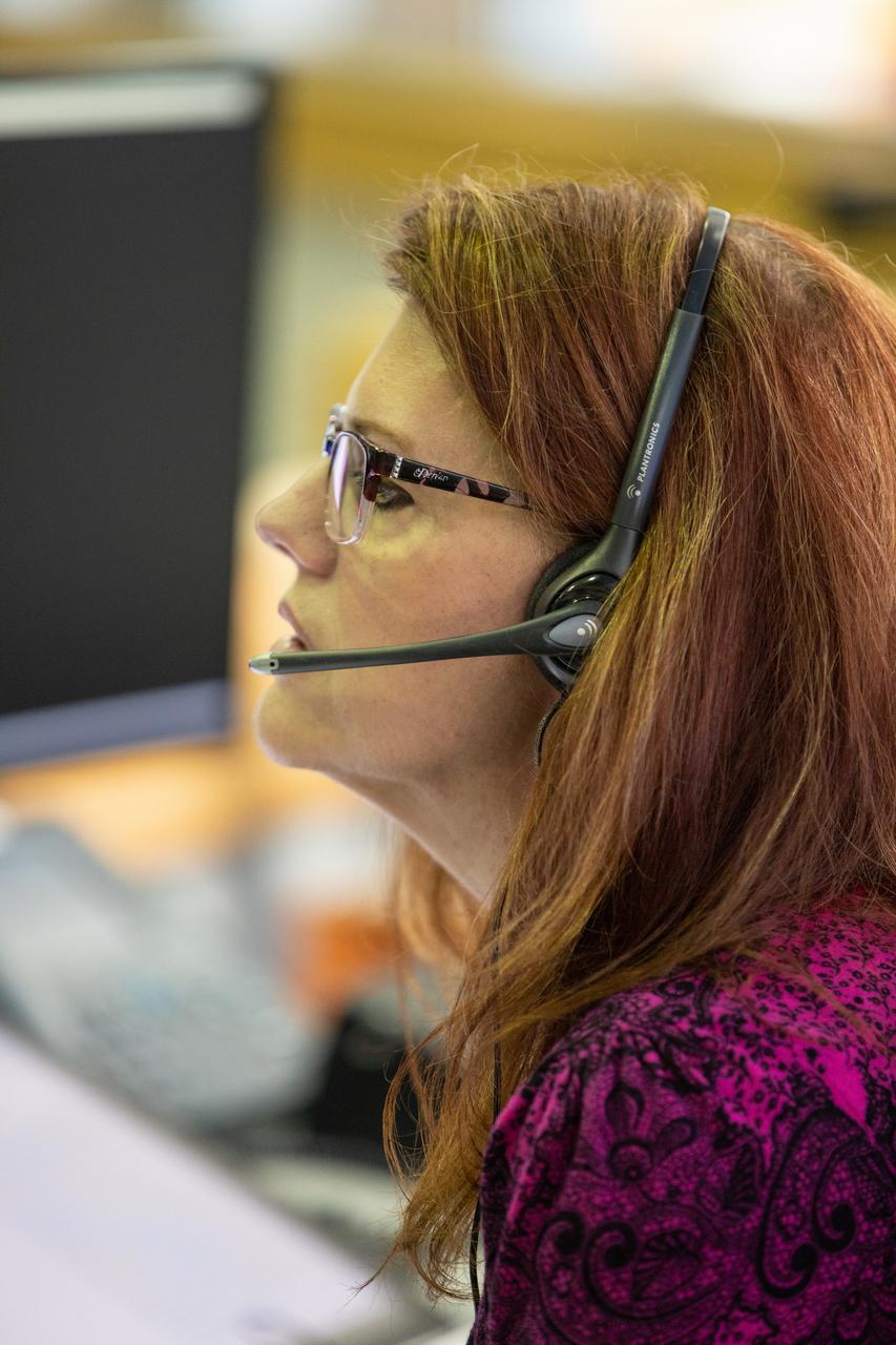Artemis 1 Launch Director Charlie Blackwell-Thompson leads the launch team, including personnel with NASA’s Exploration Ground Systems (EGS) and Jacobs Test and Operations Contract (TOSC), through validation testing inside Firing Room 1 in the Launch Control Center at NASA’s Kennedy Space Center in Florida on July 11, 2019.  The simulation was designed to validate the firing room consoles and communications systems, as well as the new Spaceport Command and Control System (SCCS), which will operate, monitor and coordinate ground equipment in preparation for Artemis 1, the uncrewed first flight of the Space Launch System rocket and Orion spacecraft. 