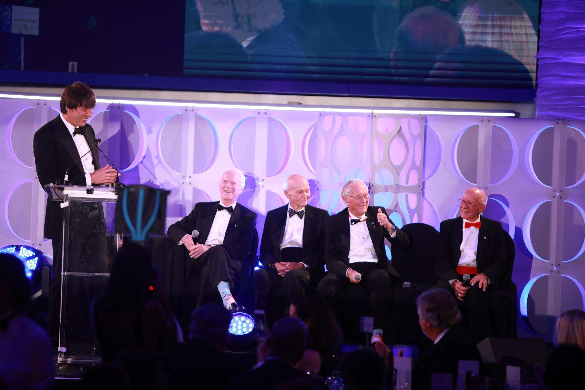 Apollo astronauts at a gala for the Apollo 50th anniversary