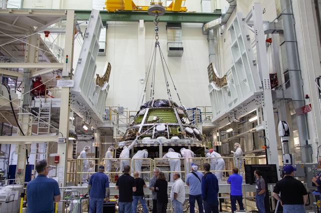 NASA image: Artemis 1 Crew Module and Service Module Stacking