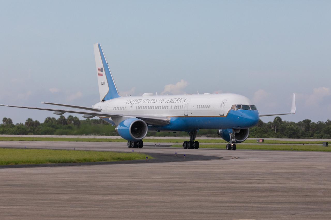 Vice President Pence arrives at Kennedy Space Center on July 20, 2019 in celebration of the Apollo 11 50th Anniversary. While at Kennedy, he recognized the historic mission, by visiting the mission’s launch site, pad 39a, and addressed NASA’s future plans to travel to the Moon and on to Mars.