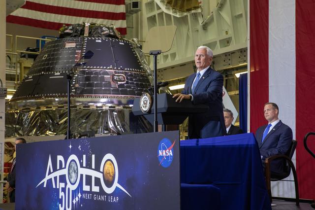 NASA image: Vice President Pence Speaks at Kennedy for Apollo 11 Anniversary