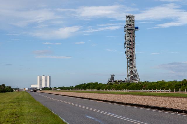 NASA image: Mobile Launcher Heads to VAB in Advance of Hurricane Dorian