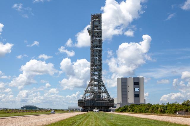NASA image: Mobile Launcher Back to Pad 39B