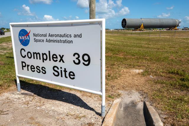 NASA image: SLS Core Stage Pathfinder Transport to VAB