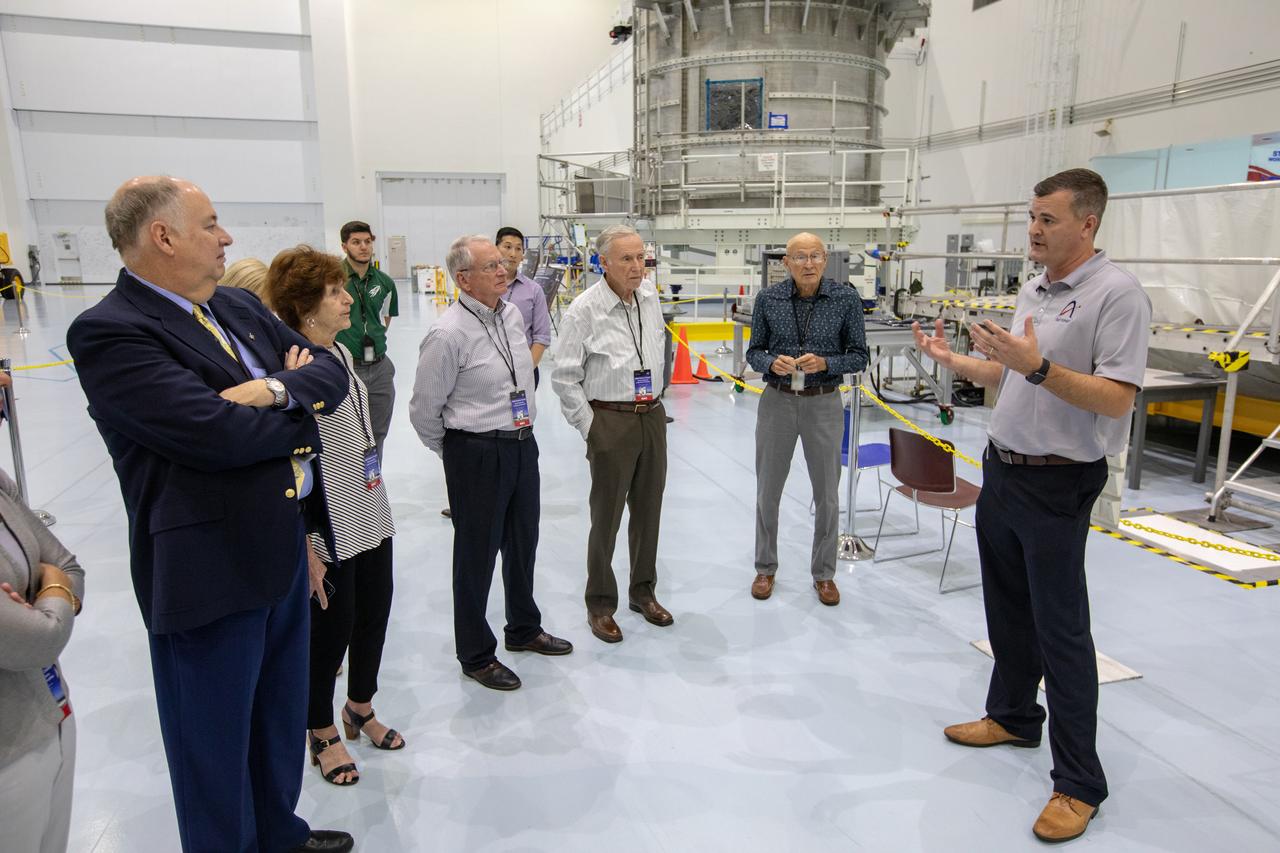 Members of the NASA Advisory Council toured the Space Station Processing Facility high bay at Kennedy Space Center in Florida on Oct. 29, 2019. The NASA Advisory Council provides the NASA administrator with counsel and advice on programs and issues of importance to the agency. Committee members conduct fact-finding sessions throughout the year in an effort to gain a broad understanding of current NASA issues and future mission implementation plans.