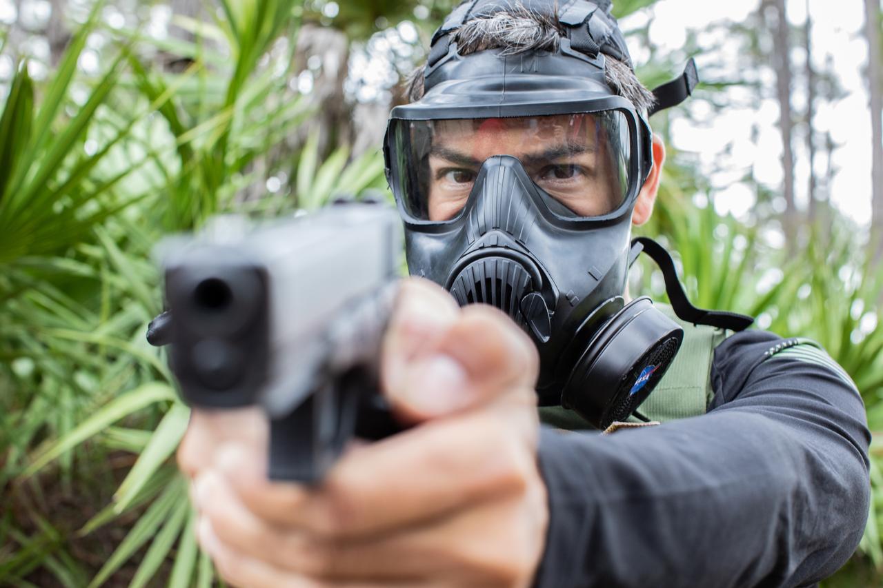 A member of NASA Kennedy Space Center's Emergency Response Team prepares to compete in the 37th Annual SWAT Round-Up International at the Lawson Lamar Firearms and Tactical Training Center in Orlando, Florida. The competition was held Nov. 10 to 15, 2019, and featured five different tactical challenges. Kennedy's ERT members exchanged best practices and competed with more than 50 teams from the U.S. and around the world.
