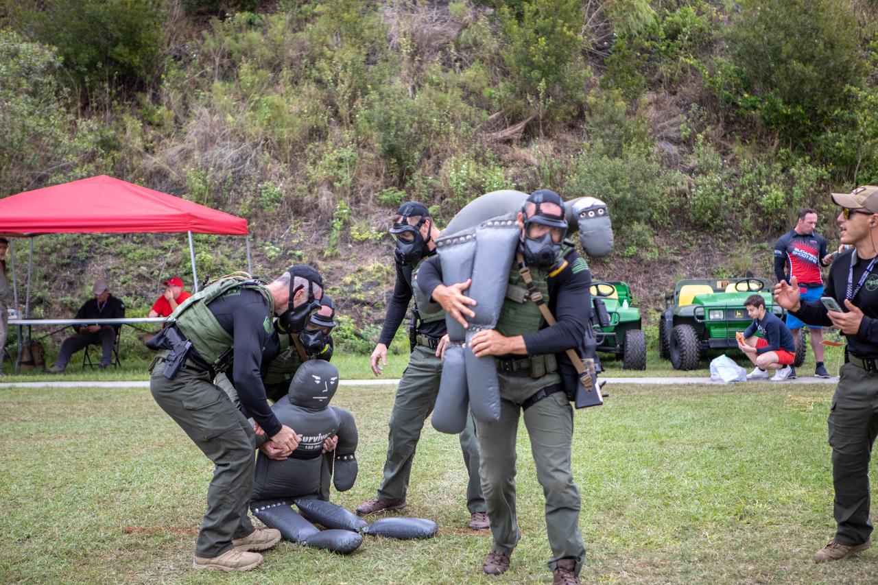 Members of NASA Kennedy Space Center's Emergency Response Team compete in the citizen rescue tactical challenge at the 37th Annual SWAT Round-Up International at the Lawson Lamar Firearms and Tactical Training Center in Orlando, Florida. The competition was held Nov. 10 to 15, 2019, and featured five different tactical challenges. Kennedy's ERT members exchanged best practices and competed with more than 50 teams from the U.S. and around the world.