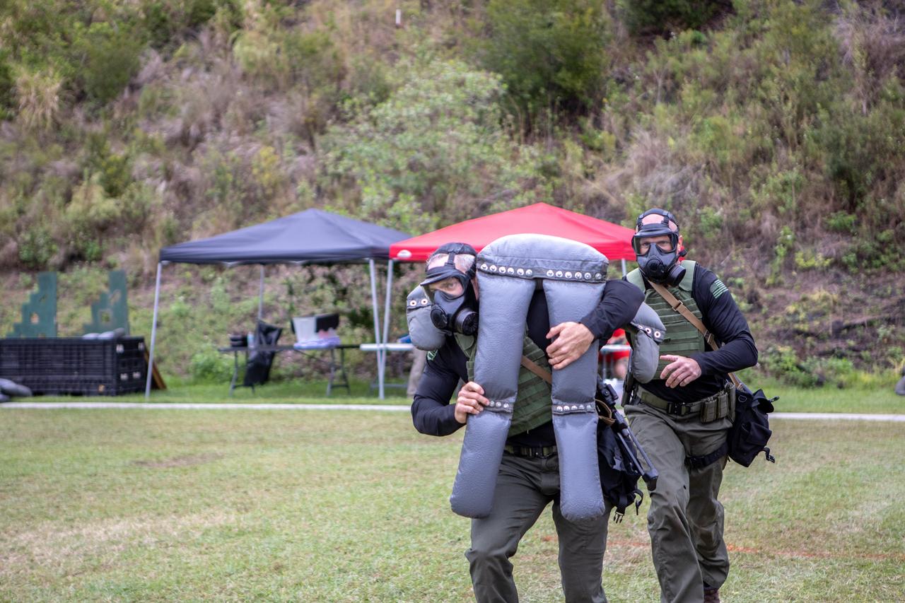 Members of NASA Kennedy Space Center's Emergency Response Team compete in the citizen rescue tactical challenge at the 37th Annual SWAT Round-Up International at the Lawson Lamar Firearms and Tactical Training Center in Orlando, Florida. The competition was held Nov. 10 to 15, 2019, and featured five different tactical challenges. Kennedy's ERT members exchanged best practices and competed with more than 50 teams from the U.S. and around the world.