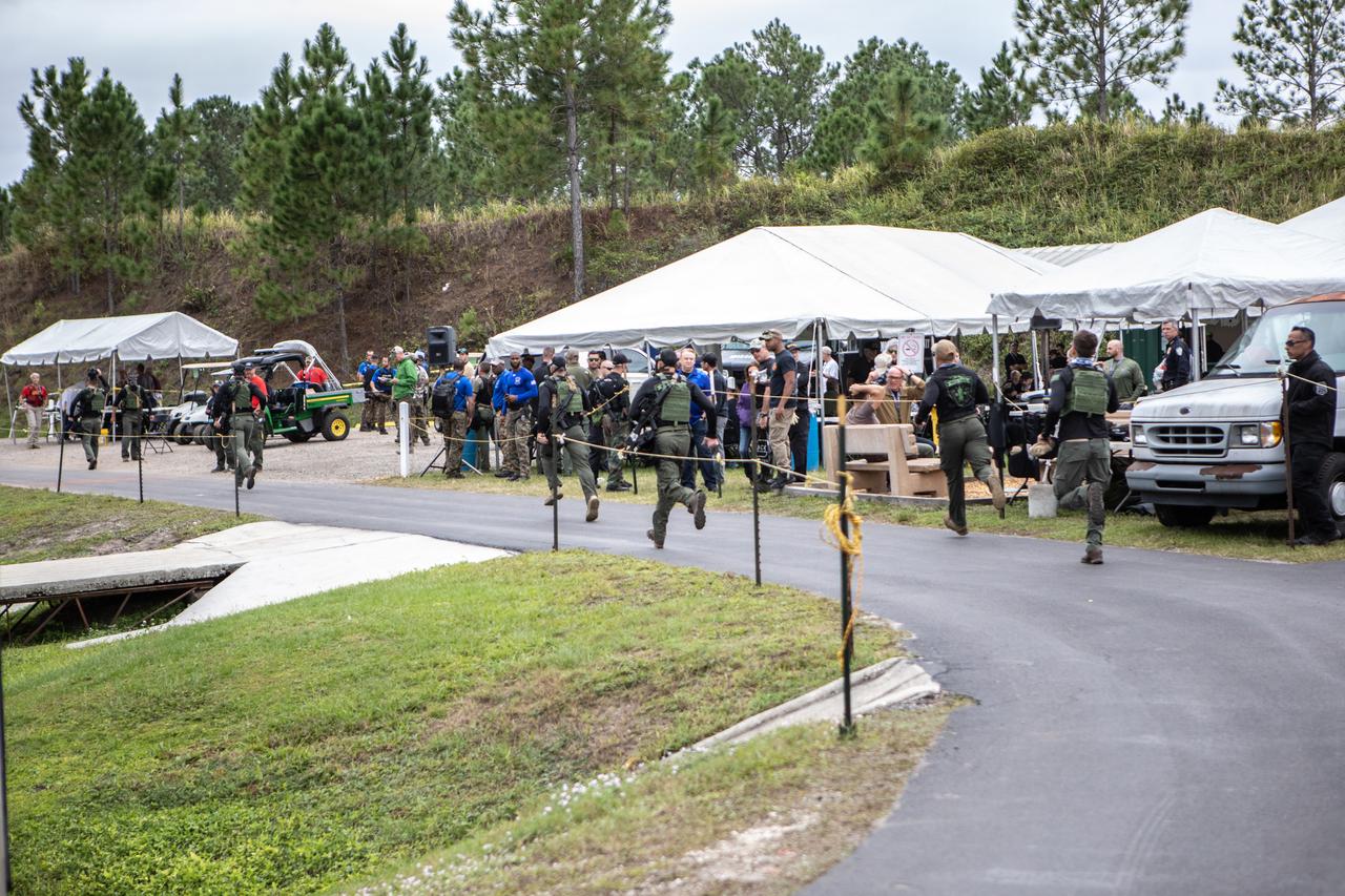 Members of NASA Kennedy Space Center's Emergency Response Team compete in the citizen rescue tactical challenge at the 37th Annual SWAT Round-Up International at the Lawson Lamar Firearms and Tactical Training Center in Orlando, Florida. The competition was held Nov. 10 to 15, 2019, and featured five different tactical challenges. Kennedy's ERT members exchanged best practices and competed with more than 50 teams from the U.S. and around the world.