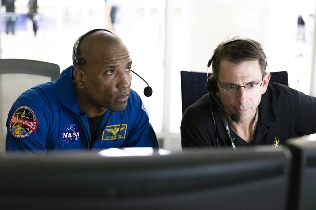 NASA image: CCP Astronauts watch Static Fire Test for SpaceX Crew Dragon In-