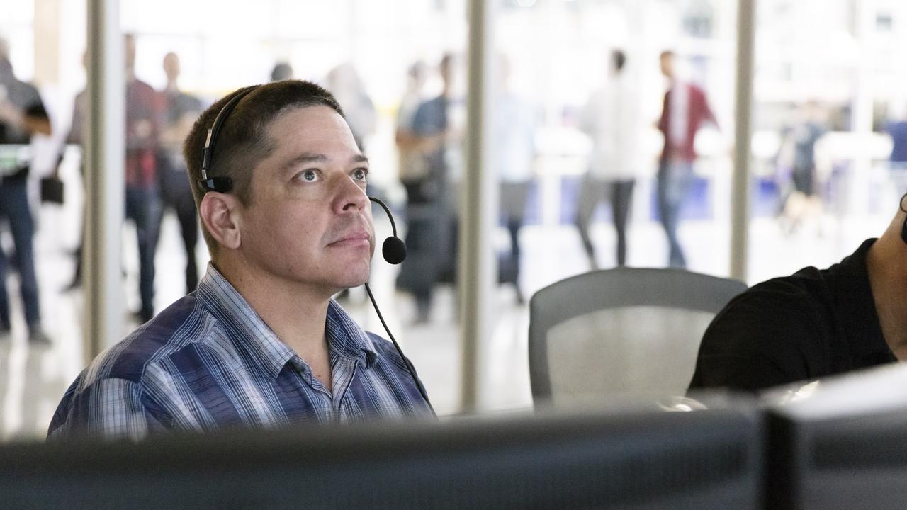 NASA astronaut Bob Behnken, seated at a console inside SpaceX Mission Control in Hawthorne, California, monitors the Crew Dragon spacecraft static fire engine tests taking place at Cape Canaveral Air Force Station in Florida on Nov. 13, 2019. The tests will help validate the Crew Dragon’s launch escape system ahead of the upcoming in-flight abort demonstration as part of NASA’s Commercial Crew Program. Behnken and NASA astronaut Doug Hurley will be the first people to fly aboard Crew Dragon in SpaceX’s Demo-2 mission to the International Space Station.