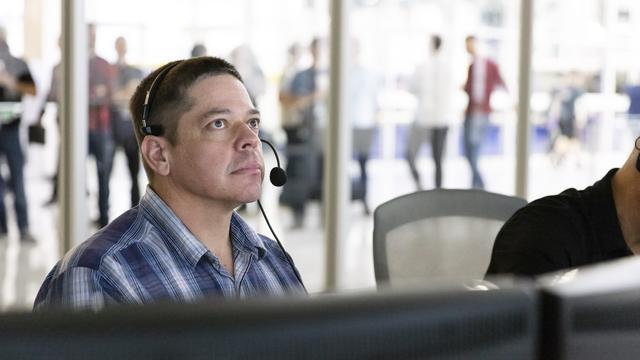 NASA image: CCP Astronauts watch Static Fire Test for SpaceX Crew Dragon In-