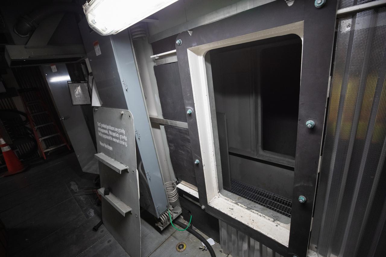 Each of the eight haunch access doors located in the mobile launcher platform contains an inspirational quote related to space travel. The quotes are from John F. Kennedy, H.G. Wells and Werner Von Braun, among others. The heavy metal doors will be bolted in place to protect electrical and support systems during liftoff of the Space Launch System rocket and Orion spacecraft.