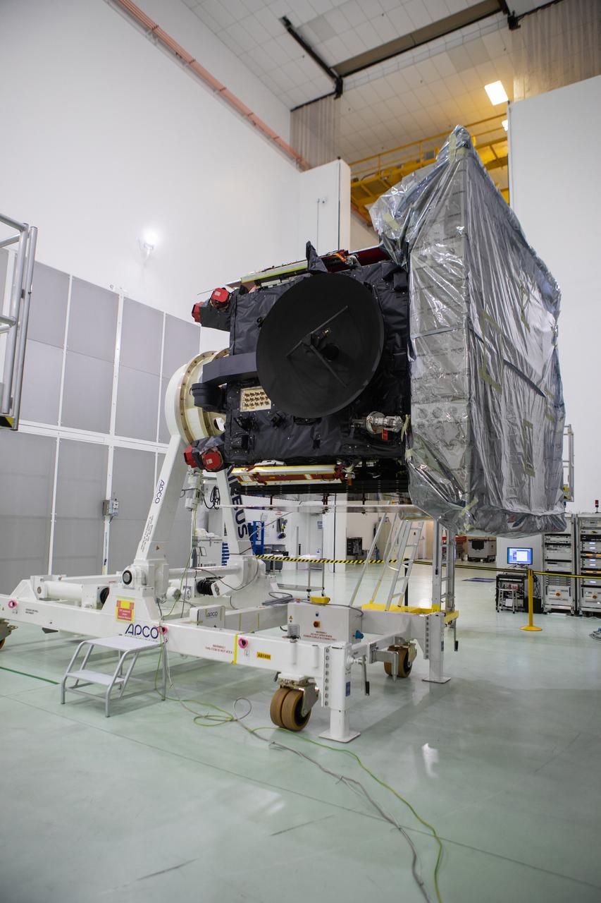 The Solar Orbiter spacecraft was removed from its shipping container inside the Astrotech Space Operations facility in Titusville, Florida, on Nov. 18, 2019. The spacecraft was flown aboard an Antonov cargo aircraft from Munich, Germany, arriving at NASA’s Kennedy Space Center on Nov. 1, 2019. Solar Orbiter is a European Space Agency mission with strong NASA participation. The mission aims to study the Sun, its outer atmosphere and solar winds. The spacecraft will provide the first images of the Sun’s poles. NASA’s Launch Services Program based at Kennedy is managing the launch. Liftoff is scheduled for Feb. 5, 2020, from Cape Canaveral Air Force Station aboard a United Launch Alliance Atlas V rocket.