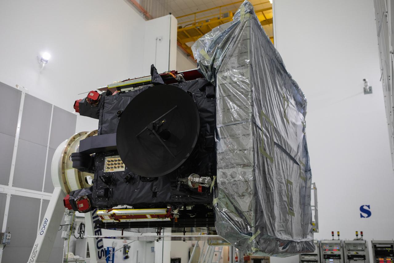 The Solar Orbiter spacecraft has been removed from its shipping container inside the Astrotech Space Operations facility in Titusville, Florida, on Nov. 18, 2019. The spacecraft was flown aboard an Antonov cargo aircraft from Munich, Germany, arriving at NASA’s Kennedy Space Center on Nov. 1, 2019. Solar Orbiter is a European Space Agency mission with strong NASA participation. The mission aims to study the Sun, its outer atmosphere and solar winds. The spacecraft will provide the first images of the Sun’s poles. NASA’s Launch Services Program based at Kennedy is managing the launch. Liftoff is scheduled for Feb. 5, 2020, from Cape Canaveral Air Force Station aboard a United Launch Alliance Atlas V rocket.