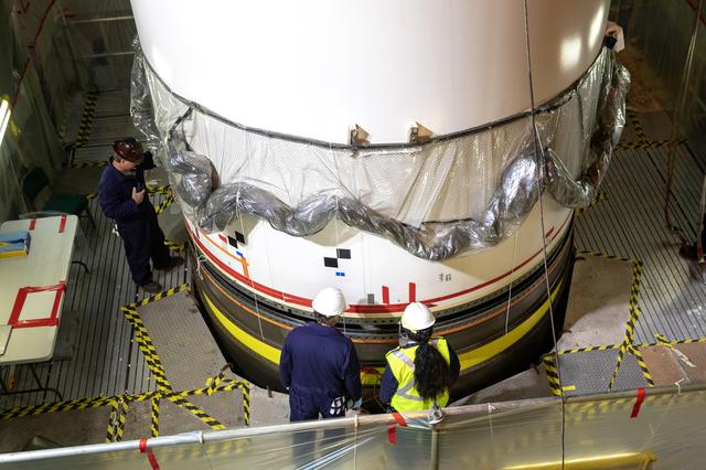 NASA image: Booster Pathfinder Stacking
