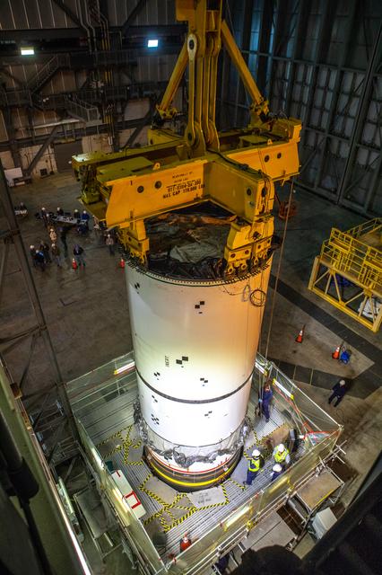 NASA image: Booster Pathfinder Stacking