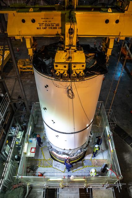 NASA image: Booster Pathfinder Stacking