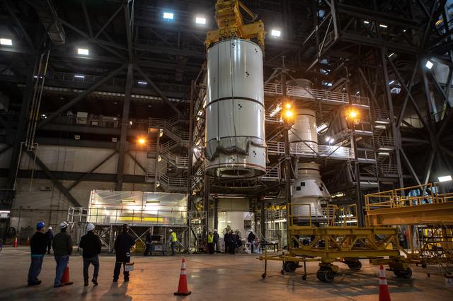 NASA image: Booster Pathfinder Stacking