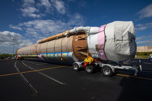 NASA image: Solar Orbiter ULA Atlas V Booster and Centaur Stage Arrival via 