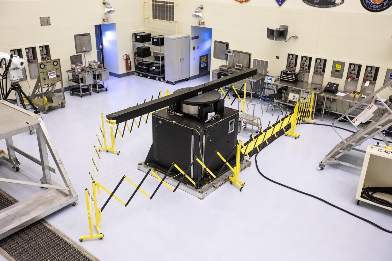 The spin table, one of the crucial hardware elements that will be utilized to process the Mars 2020 rover, is photographed inside the Payload Hazardous Servicing Facility at NASA’s Kennedy Space Center in Florida on Nov. 22, 2019. The Mars 2020 rover is being manufactured at the agency’s Jet Propulsion Laboratory in California and, once complete, will be sent to Kennedy for assembly, prelaunch processing and checkouts. The rover is scheduled to launch from Cape Canaveral Air Force Station in summer 2020 aboard a United Launch Alliance Atlas V rocket procured from NASA’s Launch Services Program. The mission will help the agency better understand the geology of Mars, test new robotic technology and assist in determining if any form of life ever was supported on the Red Planet.  